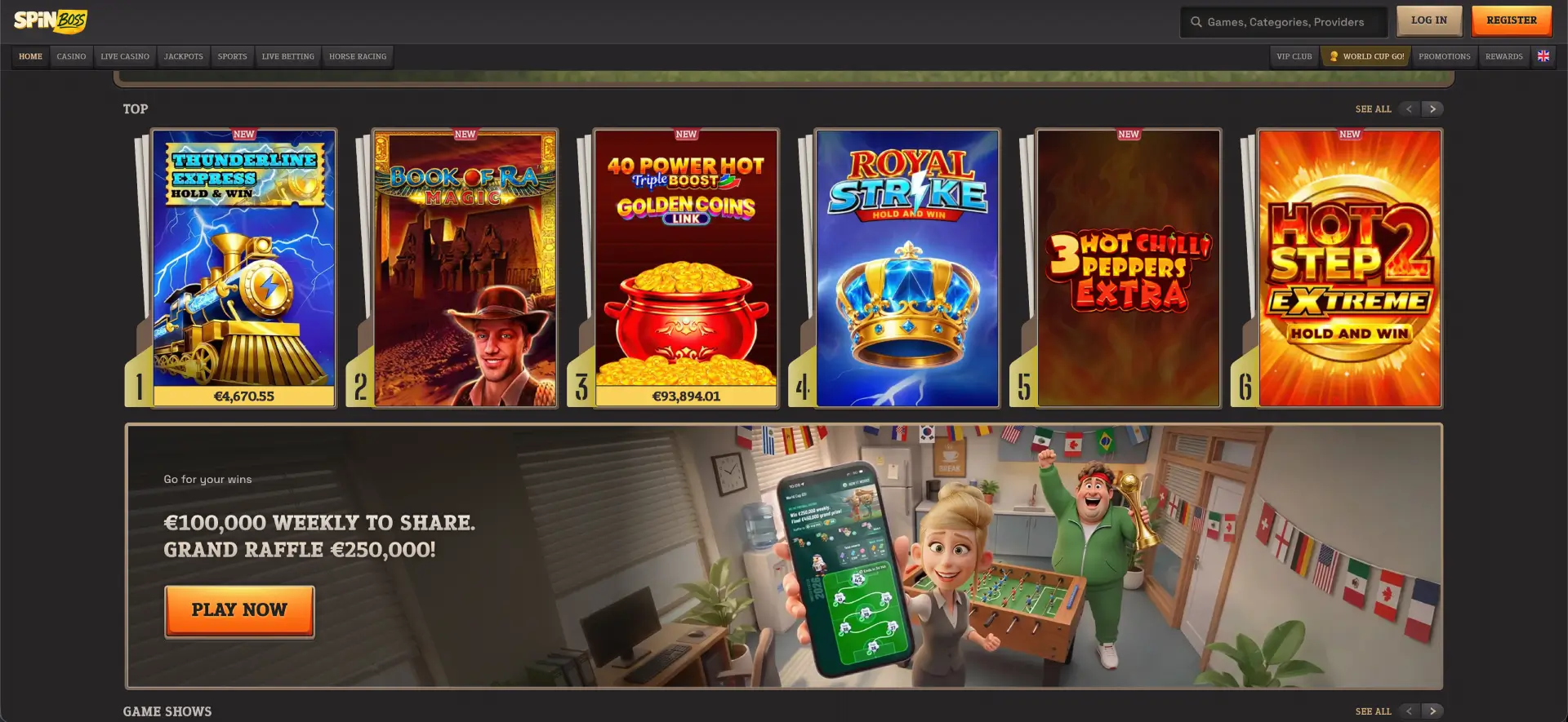 Spinboss casino France lobby officiel Spinboss casino France lobby officiel