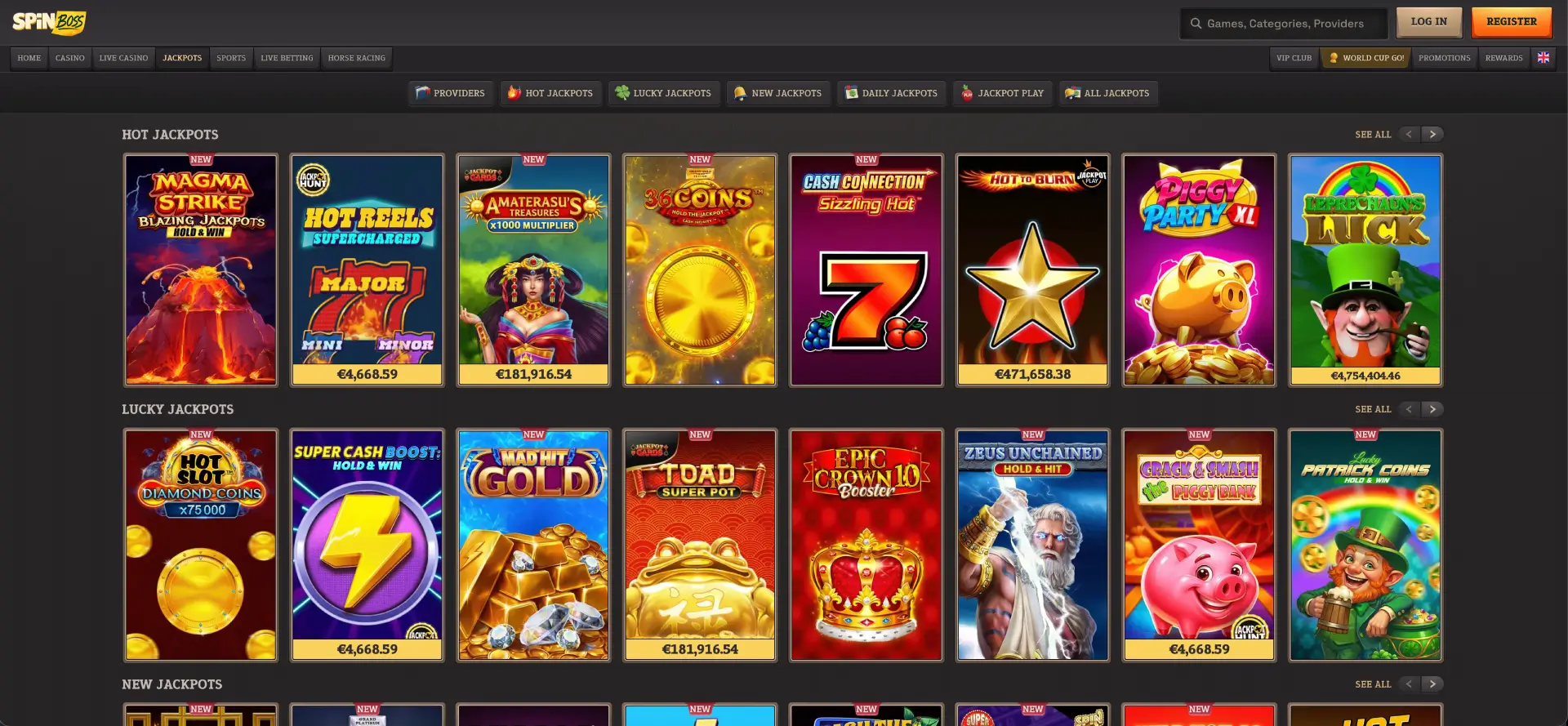 Spinboss jackpots machines a sous Spinboss jackpots machines a sous