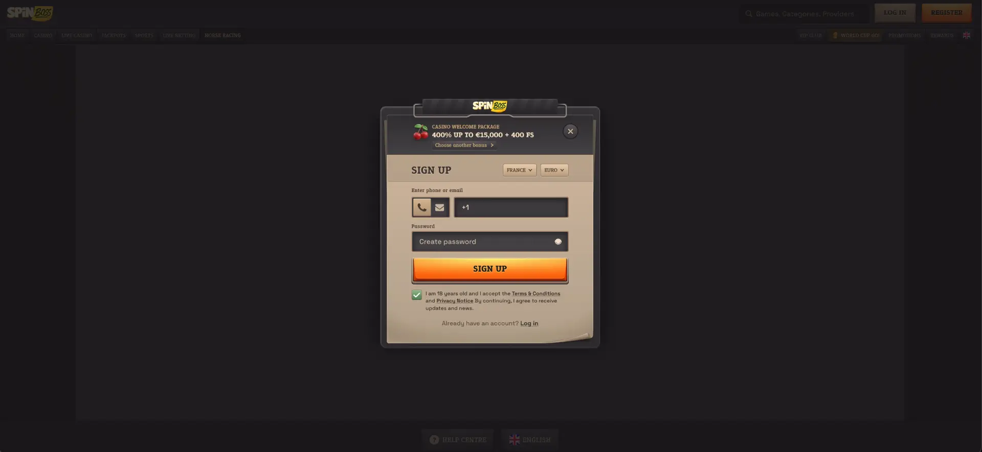 Spinboss application mobile France Spinboss application mobile France